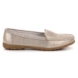 Skórzane Mokasyny VINCEZA żółte