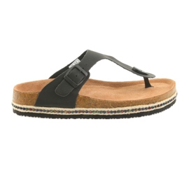 Klapki damskie profilowane Big Star 274132 czarne