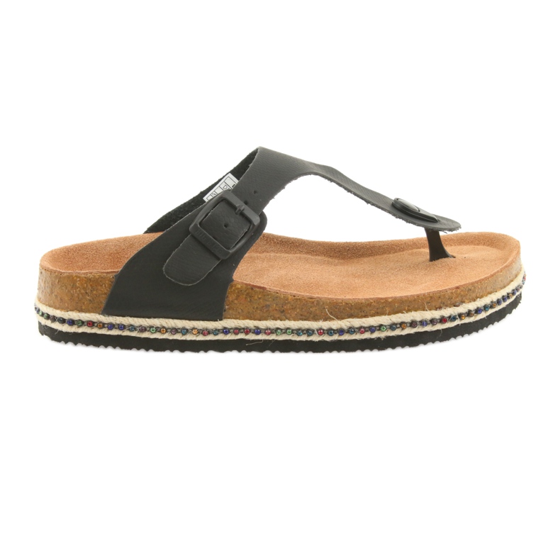 Klapki damskie profilowane Big Star 274132 czarne