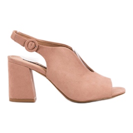 Milaya Zabudowane Sandały różowe