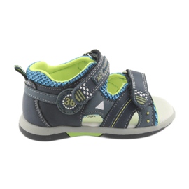 Sandałki chłopięce American Club DR13 granatowe niebieskie zielone