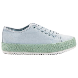 SHELOVET Trampki Espadryle niebieskie