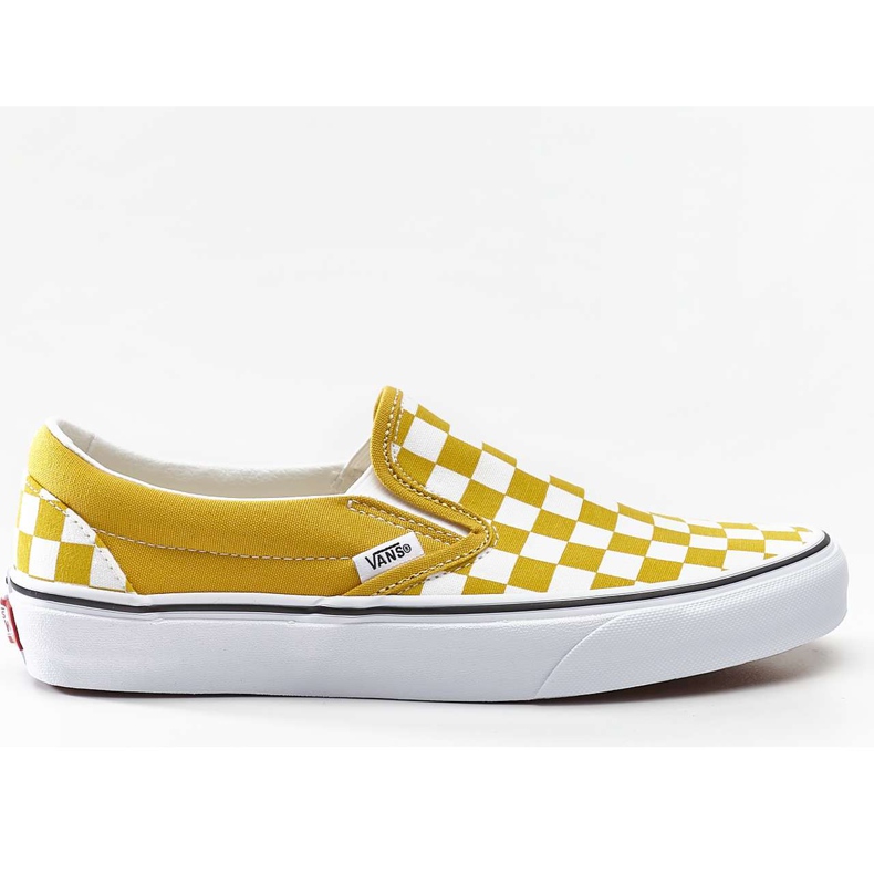 Vans Classic Slip On Vly Checkerboard Yolk Yellow białe żółte