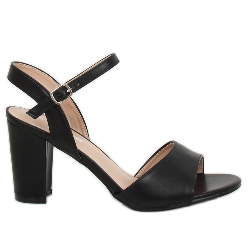 Sandałki na obcasie czarne FZ583 Black