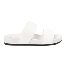 SHELOVET Wygodne Białe Klapki