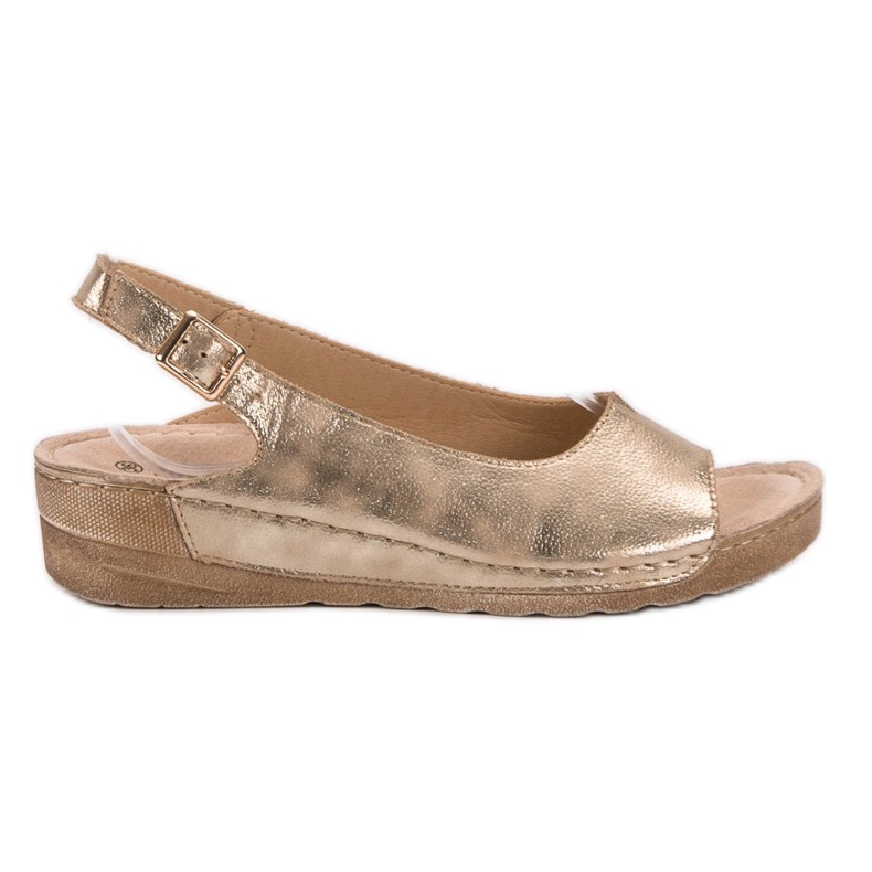 Goodin Sandałki Z Brokatem żółte