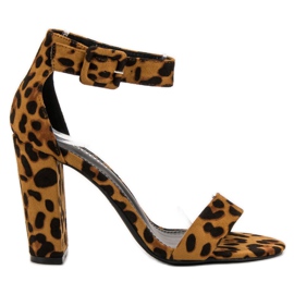 Goodin Sandałki Na Słupku brązowe