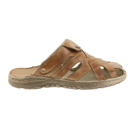 Klapki męskie Naszbut 051 beżowe beżowy