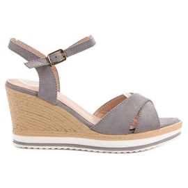 Anesia Paris Modne Szare Sandałki