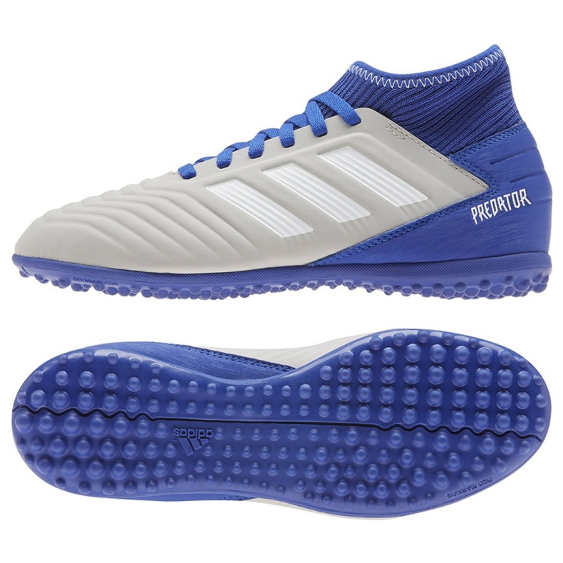 Buty piłkarskie adidas Predator 19.3 Tf Jr CM8548 niebieskie wielokolorowe
