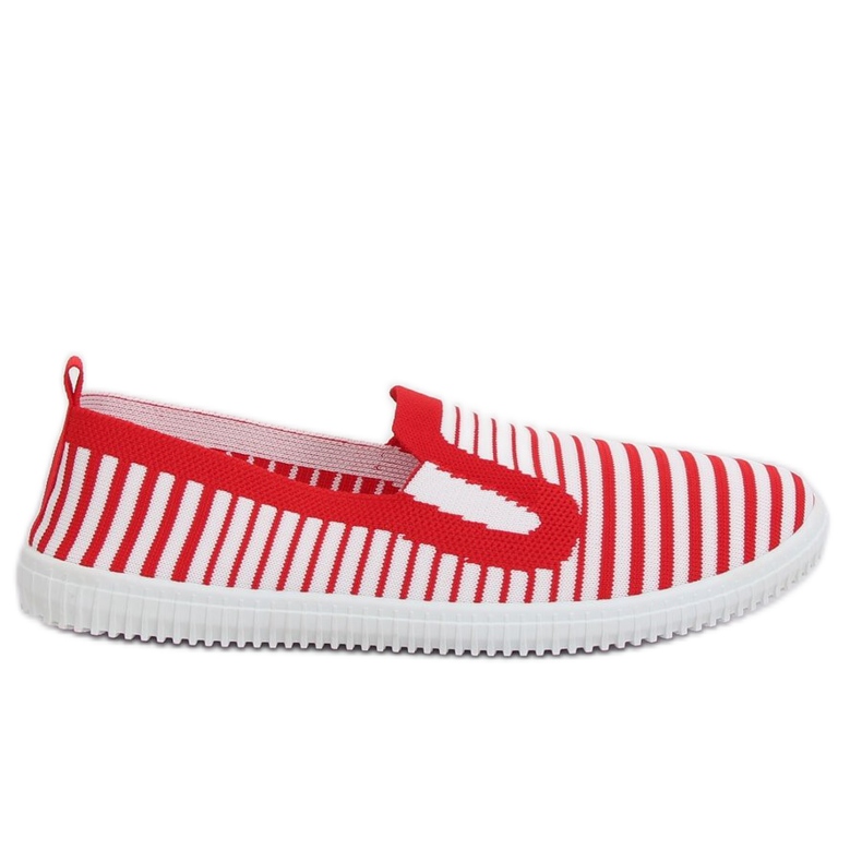 Tenisówki slipon czerwone XJ-2909 Red białe