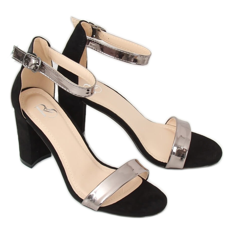 Sandałki na słupku czarne GF-WL-35 Black