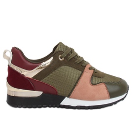 Buty sportowe zielone B-01 Army Green wielokolorowe
