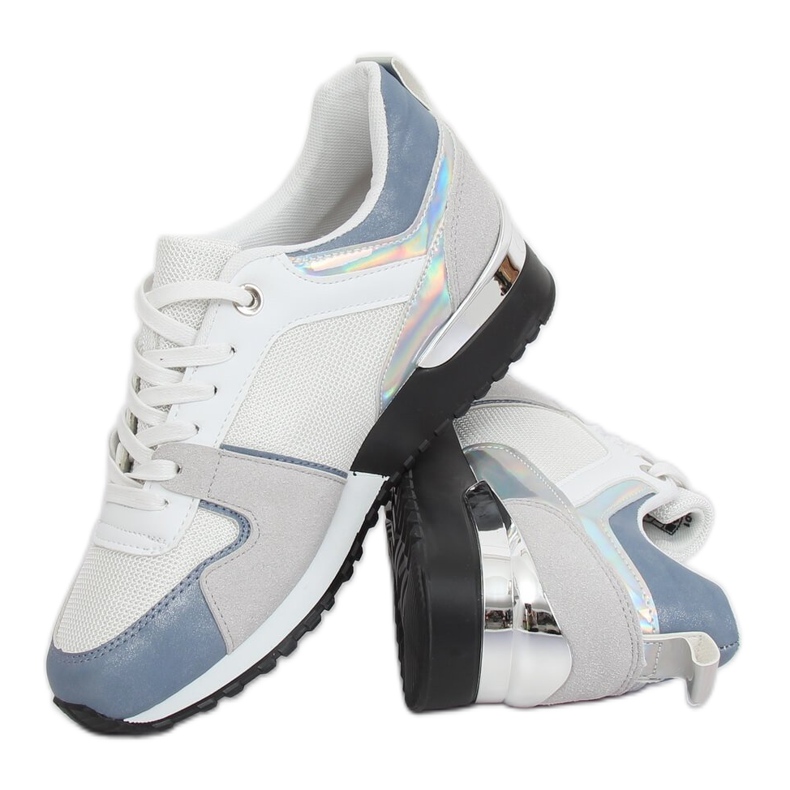 Buty sportowe białe B-01 WHITE/BLUE