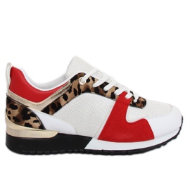 Buty sportowe białe B-01 WHITE/LEOPARD czarne brązowe wielokolorowe