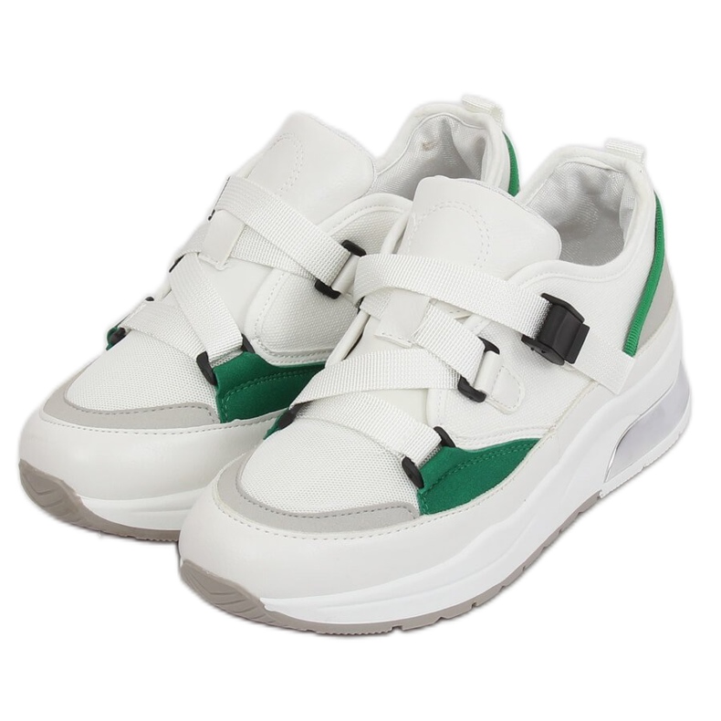 Buty sportowe białe 8801 White zielone