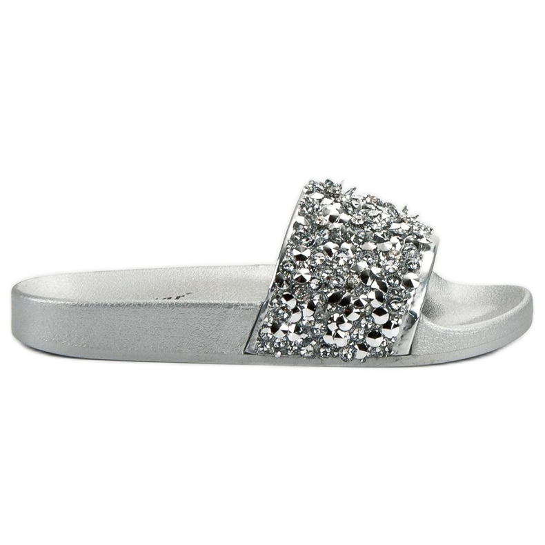 Seastar Eleganckie Srebrne Klapki szare