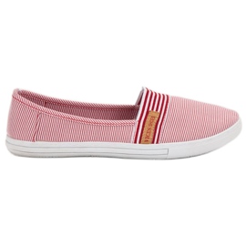 Wygodne Slipony VICES białe czerwone