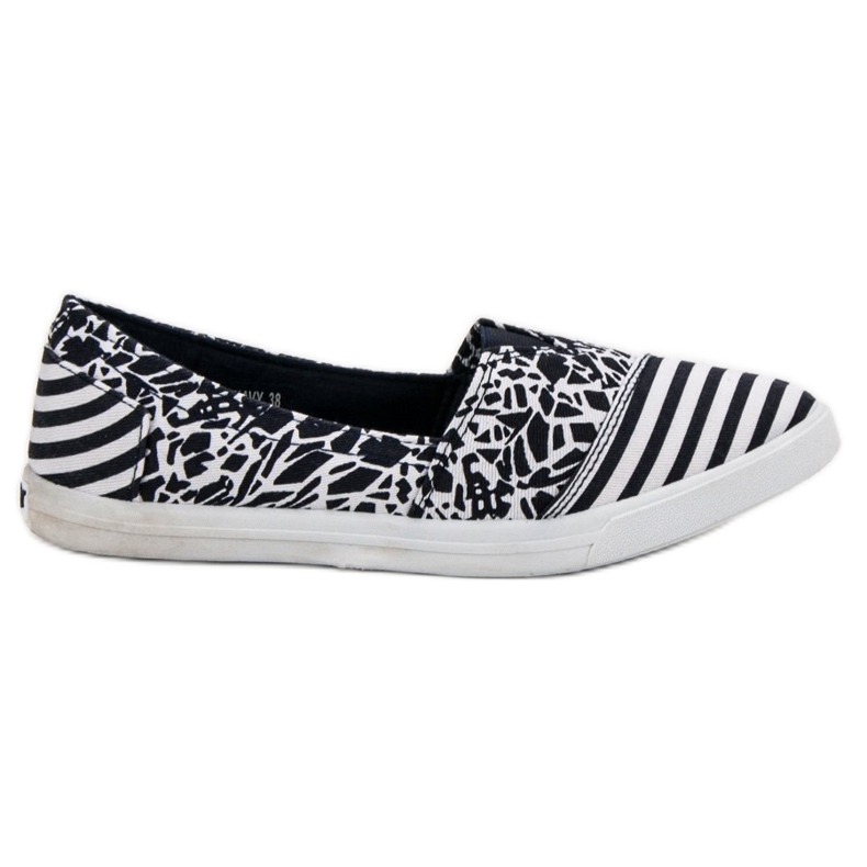 Sweet Shoes Slipony Ze Wzorem granatowe