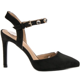 Kylie Szpilki Z Odkrytą Piętą czarne