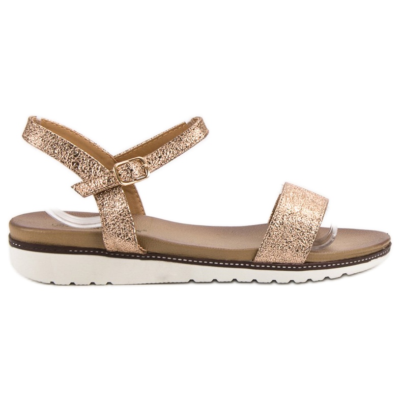 Ch. Creation Błyszczące Sandałki żółte