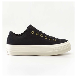 Converse Chuck Taylor All Star Lift Scallop 499 Black Gold Egret czarne