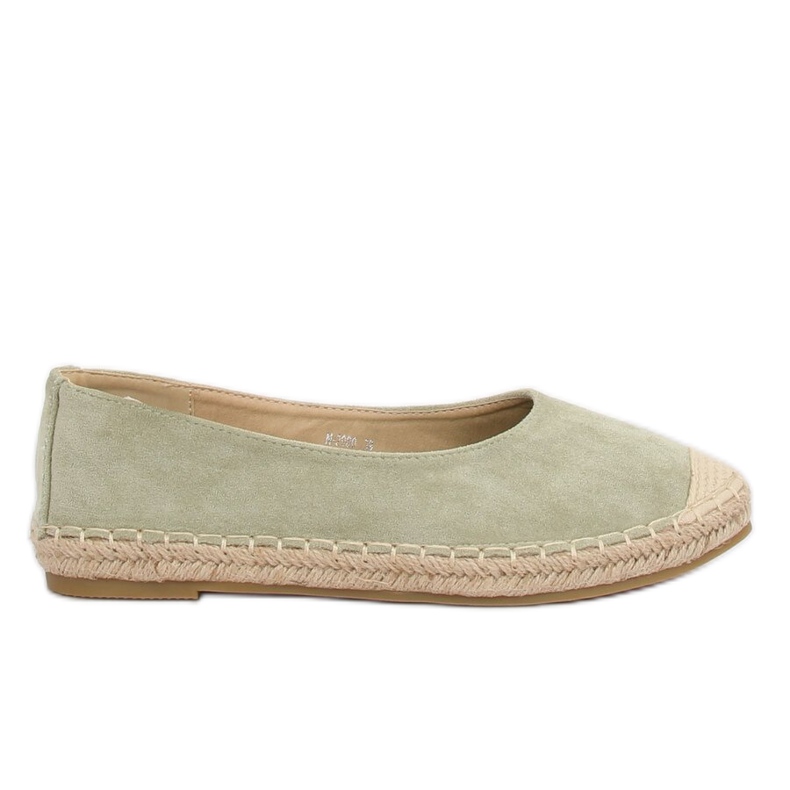 Espadryle baleriny zielone N-2980 L.GREEN
