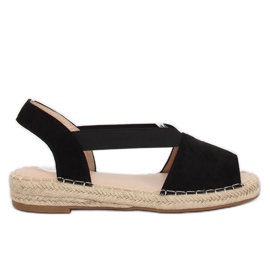 Espadryle damskie czarne SA-2893 Black