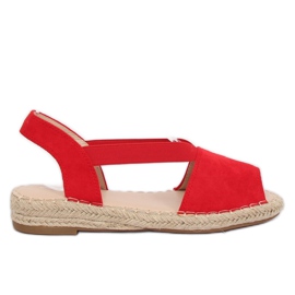 Espadryle damskie czerwone SA-2893 Red