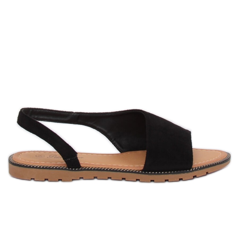 Sandałki damskie asymetryczne czarne 982 Black