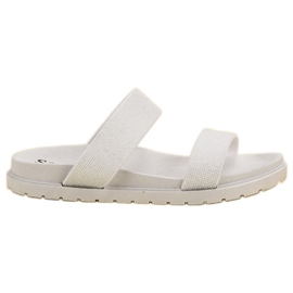 Seastar Błyszczące Klapki białe