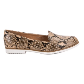 SHELOVET Lordsy Snake Print brązowe