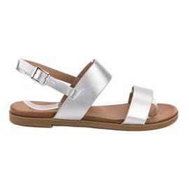 Primavera Casualowe Sandałki szare