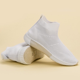 SHELOVET Wsuwane Obuwie Nad Kostkę białe