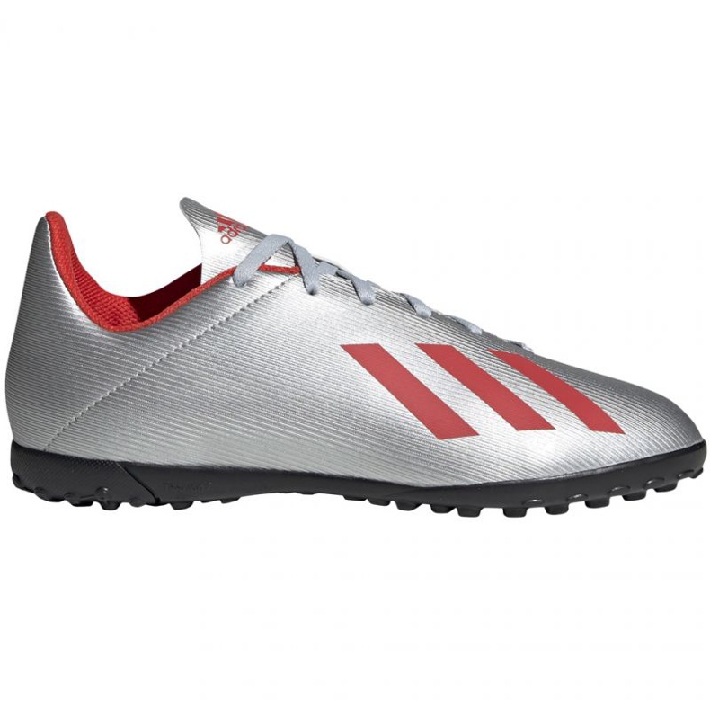 Buty piłkarskie adidas X 19.4 Tf Jr F35348 srebrny czerwone