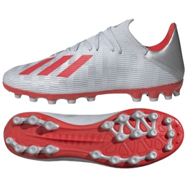 Buty piłkarskie adidas X 19.3 Ag M F35336 srebrny wielokolorowe