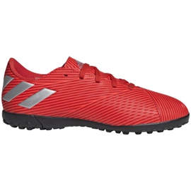 Buty piłkarskie adidas Nemeziz 19.4 Tf Jr F99935 czerwone pomarańcze i czerwienie