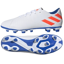 Buty piłkarskie adidas Nemeziz Messi 19.4 Fg M F34401 białe wielokolorowe