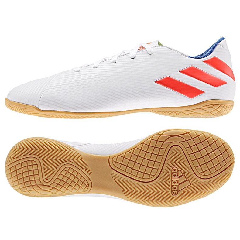 Buty halowe adidas Nemeziz Messi 19.4 In M F34550 białe białe