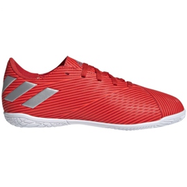 Buty piłkarskie adidas Nemeziz 19.4 In Jr F99938 czerwone czerwone