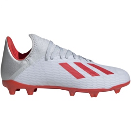 Buty piłkarskie adidas X 19.3 Fg Jr F35365 wielokolorowe srebrny