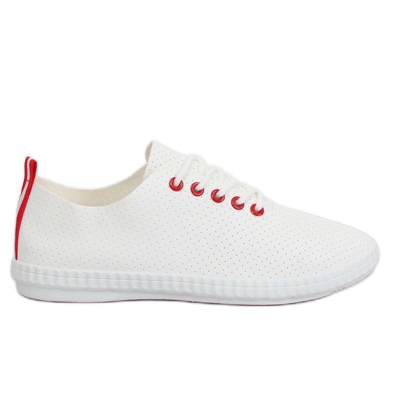 Trampki damskie biało-czerwone B111-17 WHITE/RED białe