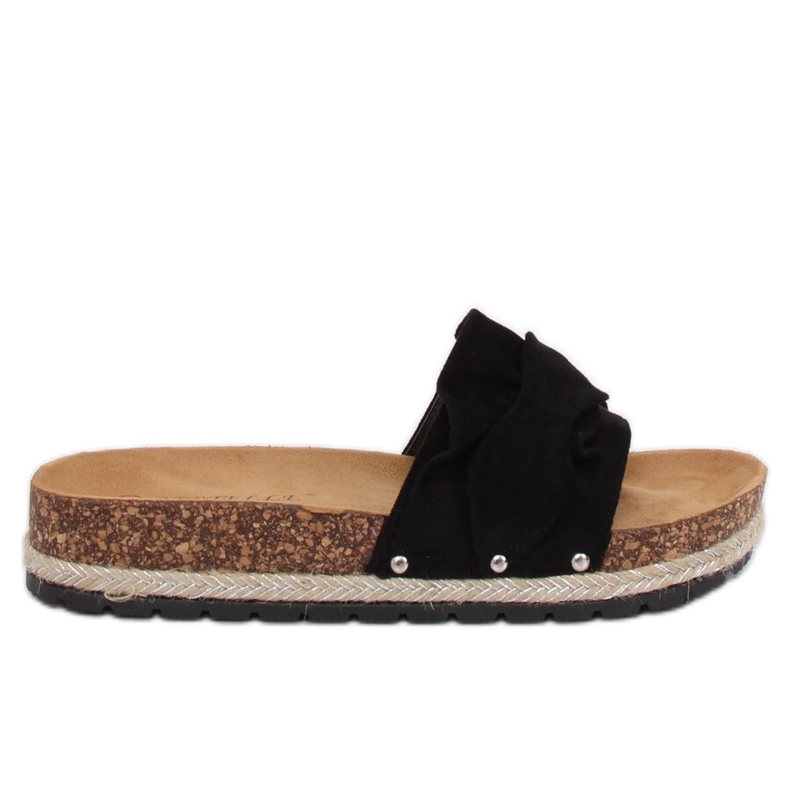 Klapki espadryle czarne BJS-002 Black
