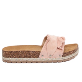 Klapki espadryle różowe BJS-002 Pink