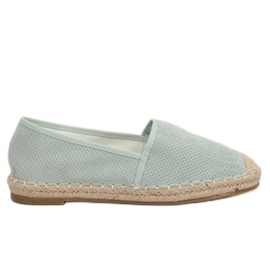 Espadryle damskie seledynowe N-2978 L.GREEN zielone