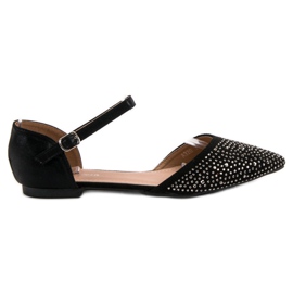 Primavera Zapinane Baleriny Z Cyrkoniami czarne