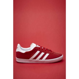 Adidas Gazelle J 543 Scarlet Footwear White Gold Metallic czerwone