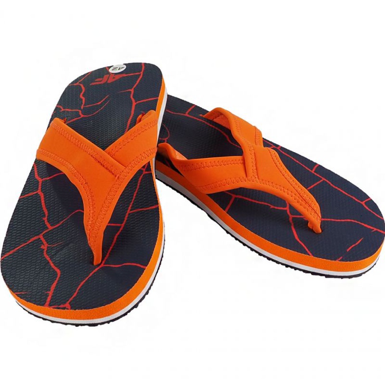 Klapki 4F M H4L19 KLM004 30S ciemny granat granatowe pomarańczowe