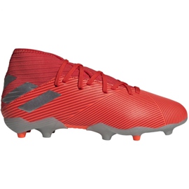 Buty piłkarskie adidas Nemeziz 19.3 Fg Jr F99951 czerwone czerwone