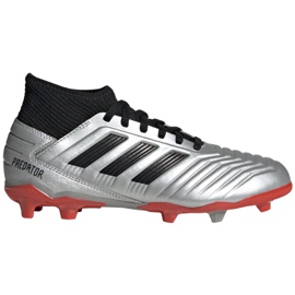 Buty piłkarskie adidas Predator 19.3 Fg Jr G25795 wielokolorowe srebrny